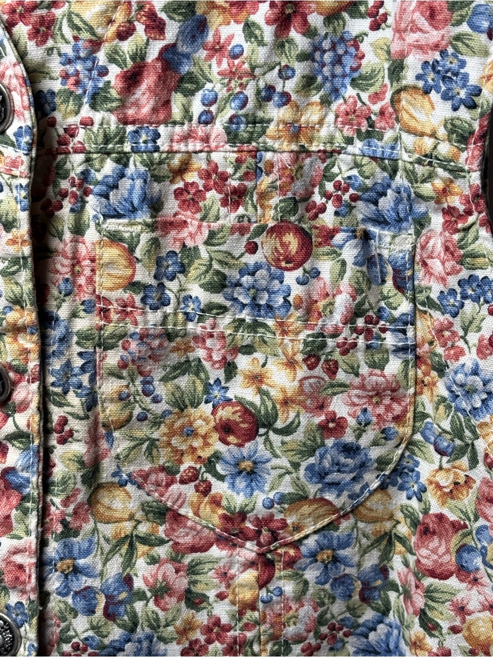 Vintage Y2K Willowbend Floral Button-Up Vest - Picture 9 of 10